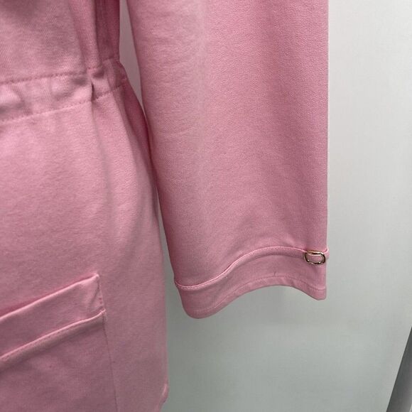 St john Sport womans pink jacket Medium lenght button up collar BoxM - Picture 5 of 8